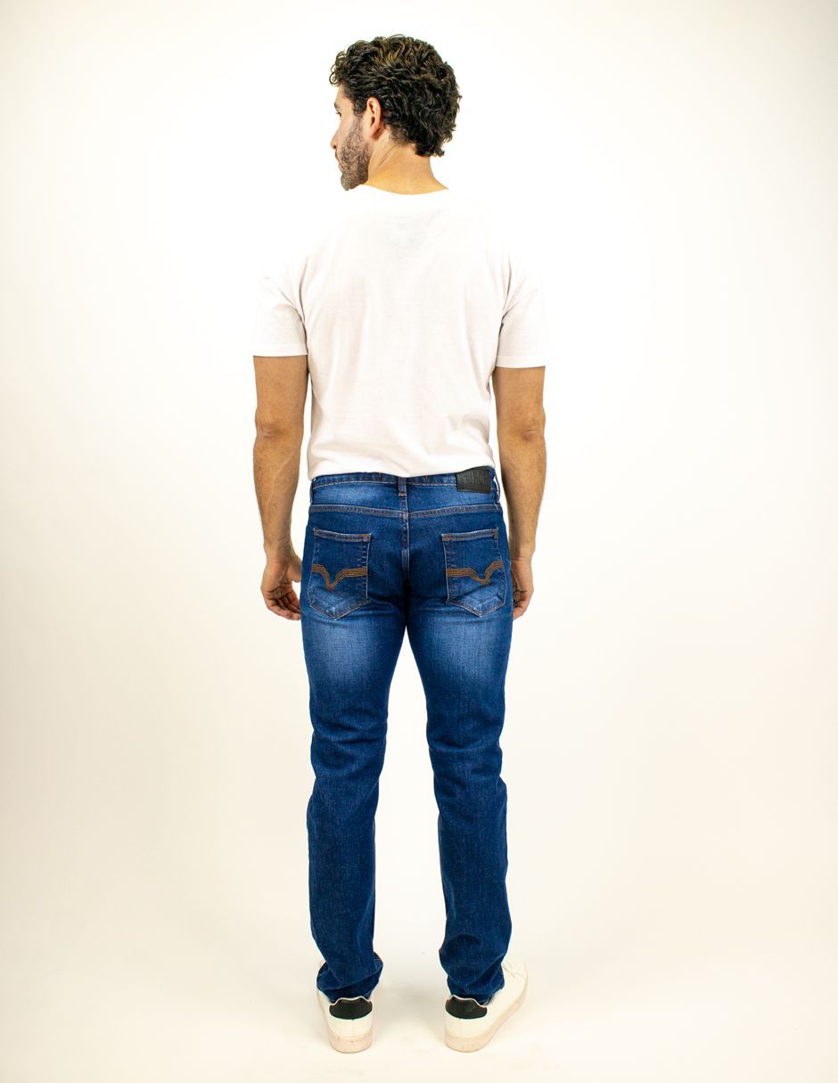 EXCLUSIVO SUBURBIA ECOAZULOSCURO Jeans Furor Slim Straight Mezclilla Dark Índigo