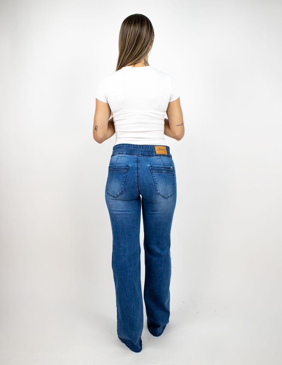 EXCLUSIVO SUBURBIA 2616 Jeans Furor Flare Mezclilla Doble Stone