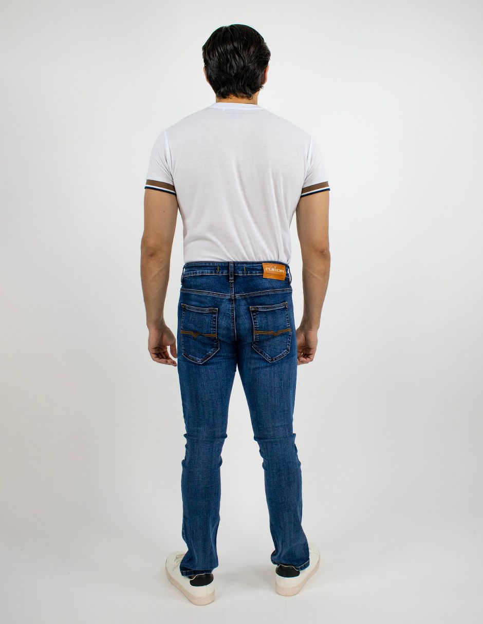 EXCLUSIVO SUBURBIA OS05269 Jeans Furor Original Straight Mezclilla Dark Índigo