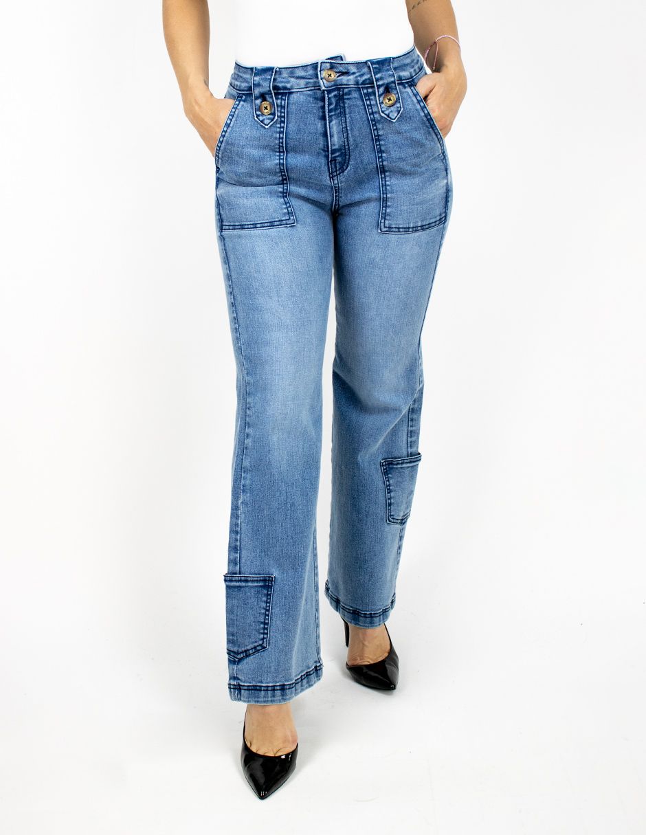 EXCLUSIVO SUBURBIA WIDELEG2508 Jeans Furor Wide Leg Mezclilla Light Bleach