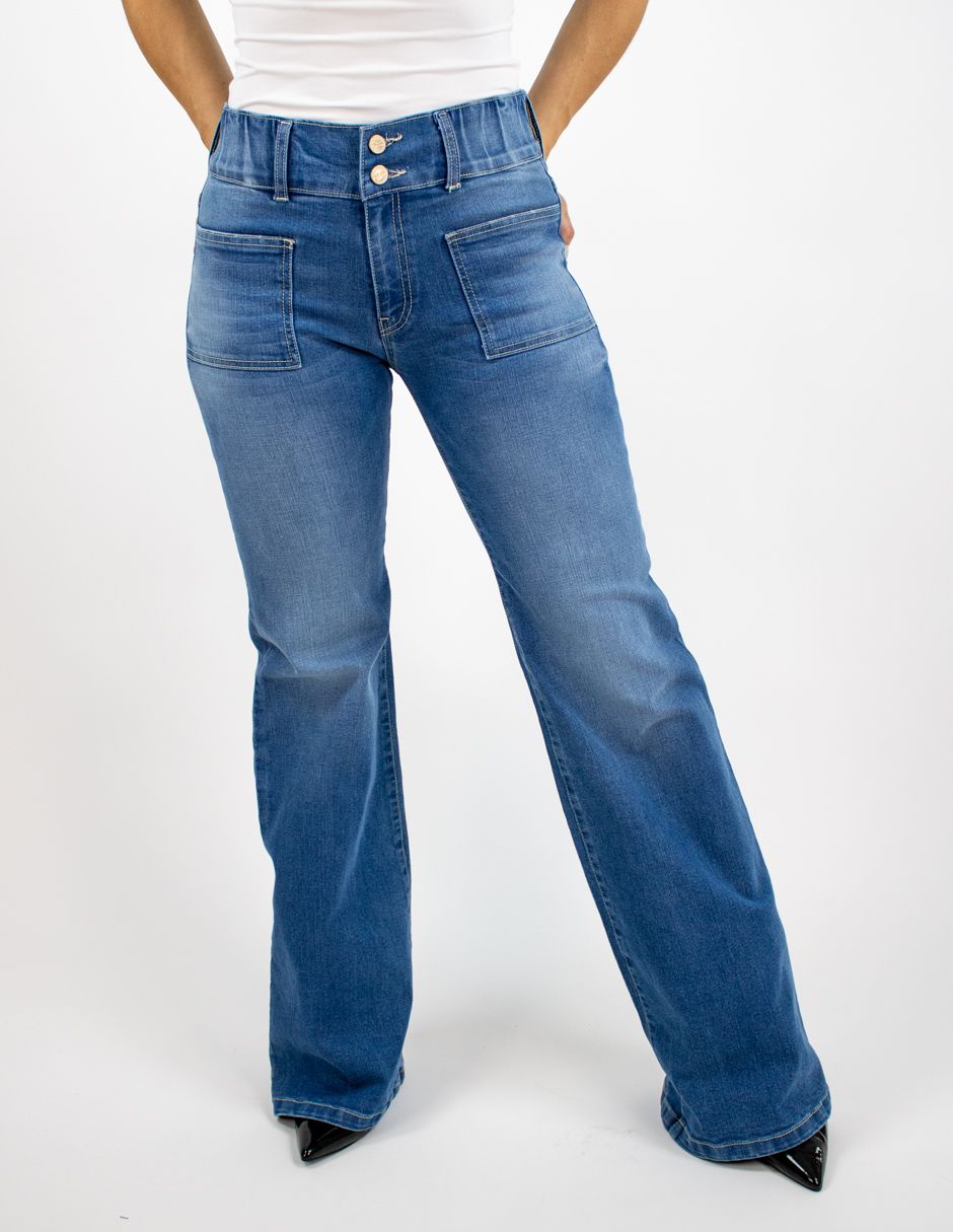 EXCLUSIVO SUBURBIA WIDELEG0426 Jeans Furor Wide Leg Mezclilla Stone Europeo