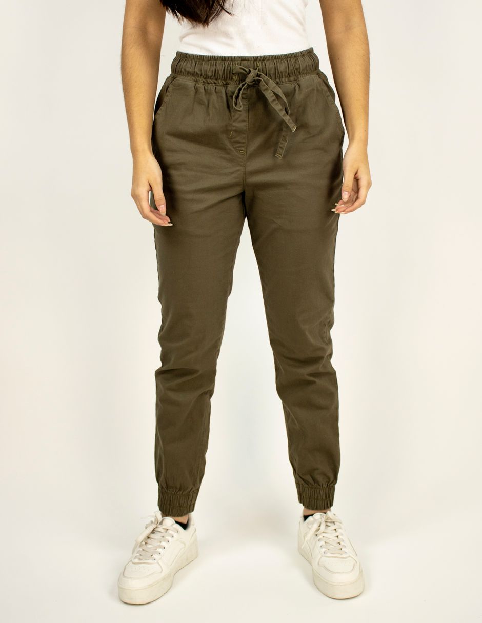 EXCLUSIVO SUBURBIA JOGGER3026 Pantalón Furor Jogger Gabardina Verde