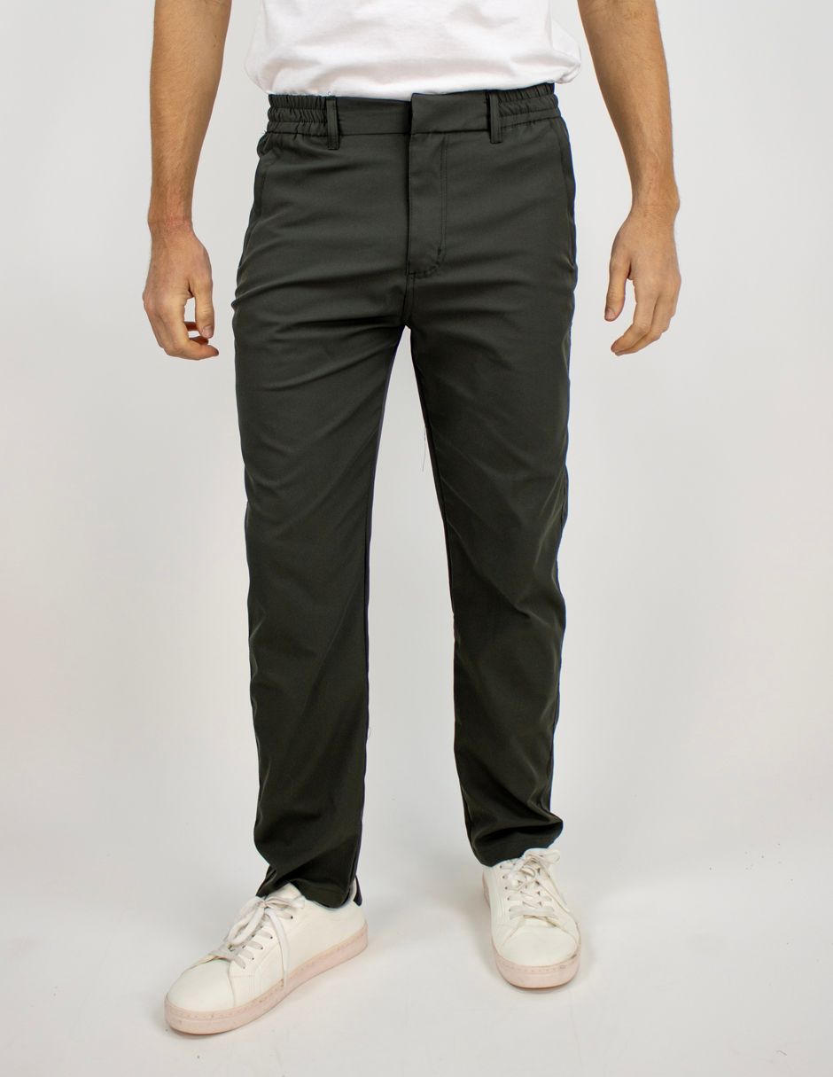 EXCLUSIVO BOUTIQUES T10200609 Pantalón Furor Slim Poliéster Verde Oscuro