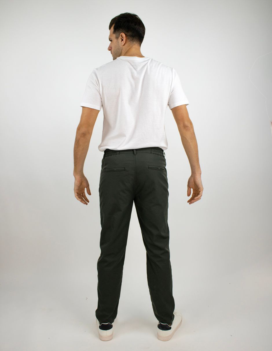 EXCLUSIVO BOUTIQUES T10200609 Pantalón Furor Slim Poliéster Verde Oscuro