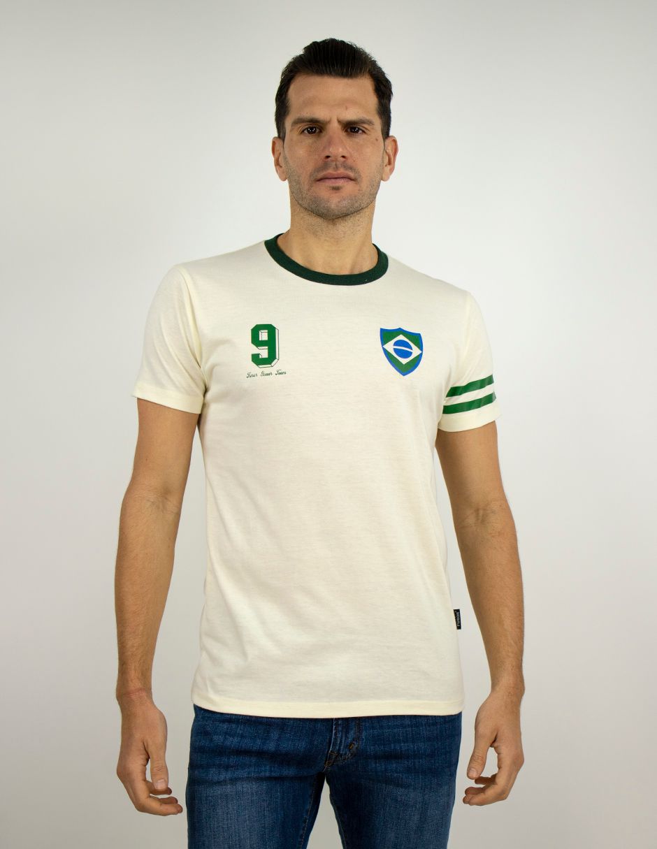 EXCLUSIVO SUBURBIA BRA03HUESO Playera Furor Manga Corta Chifón Slim Hueso Estampado