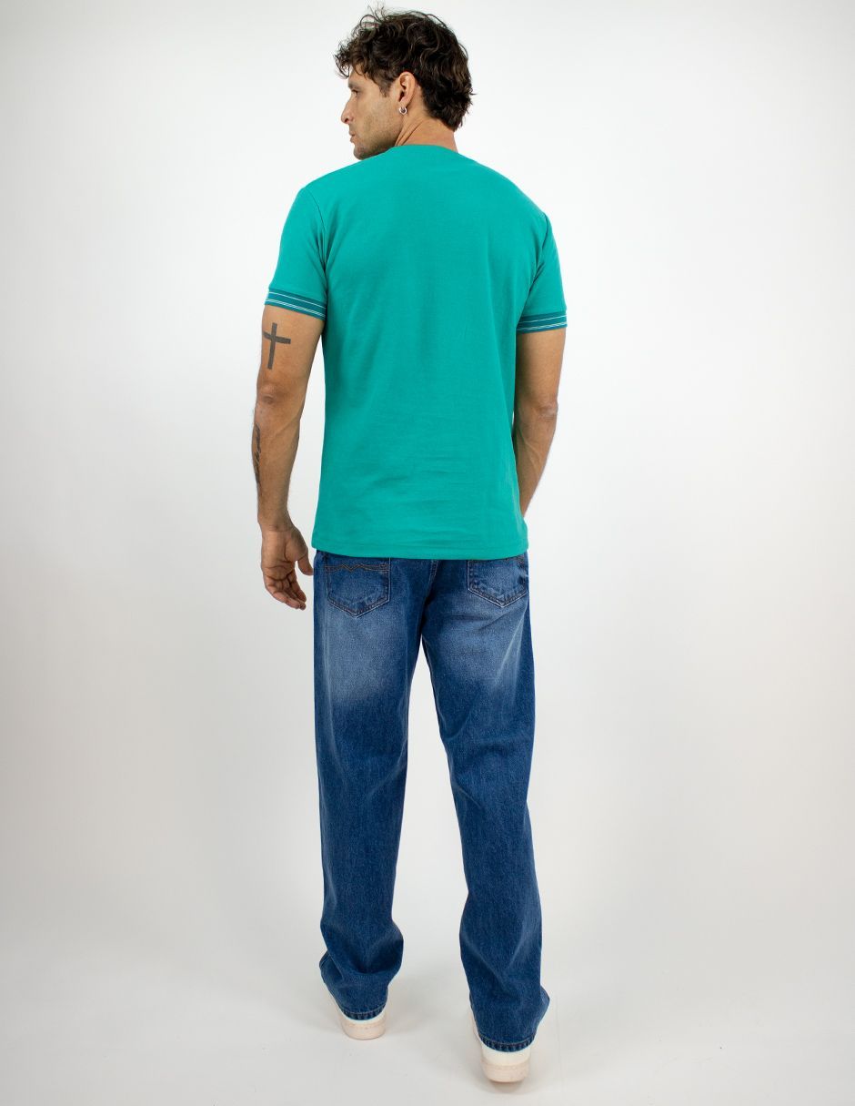 EXCLUSIVO SUBURBIA LUXE0102VERDE Playera Furor Manga Corta Cárdigan En Puños Chifón Slim Verde