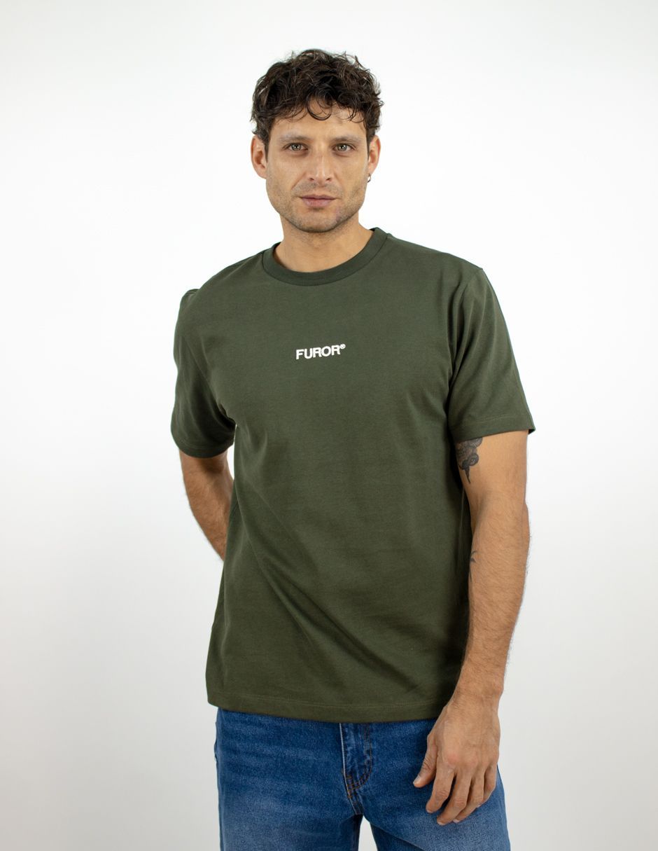 EXCLUSIVO SUBURBIA PFD02OLIVO Playera Furor Manga Corta Chifón Oversize Olivo