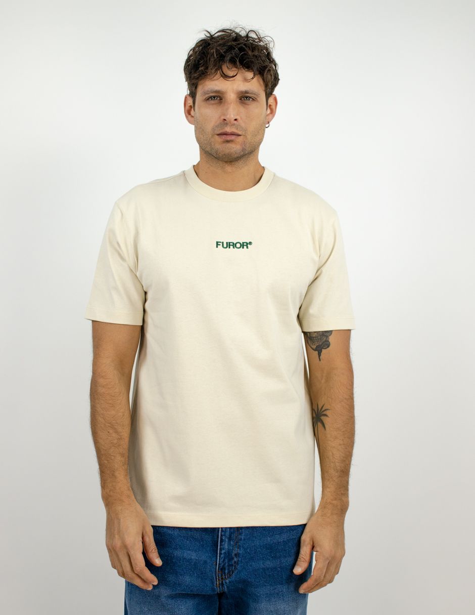 EXCLUSIVO SUBURBIA PFD04ROSA Playera Furor Manga Corta Chifón Oversize Hueso