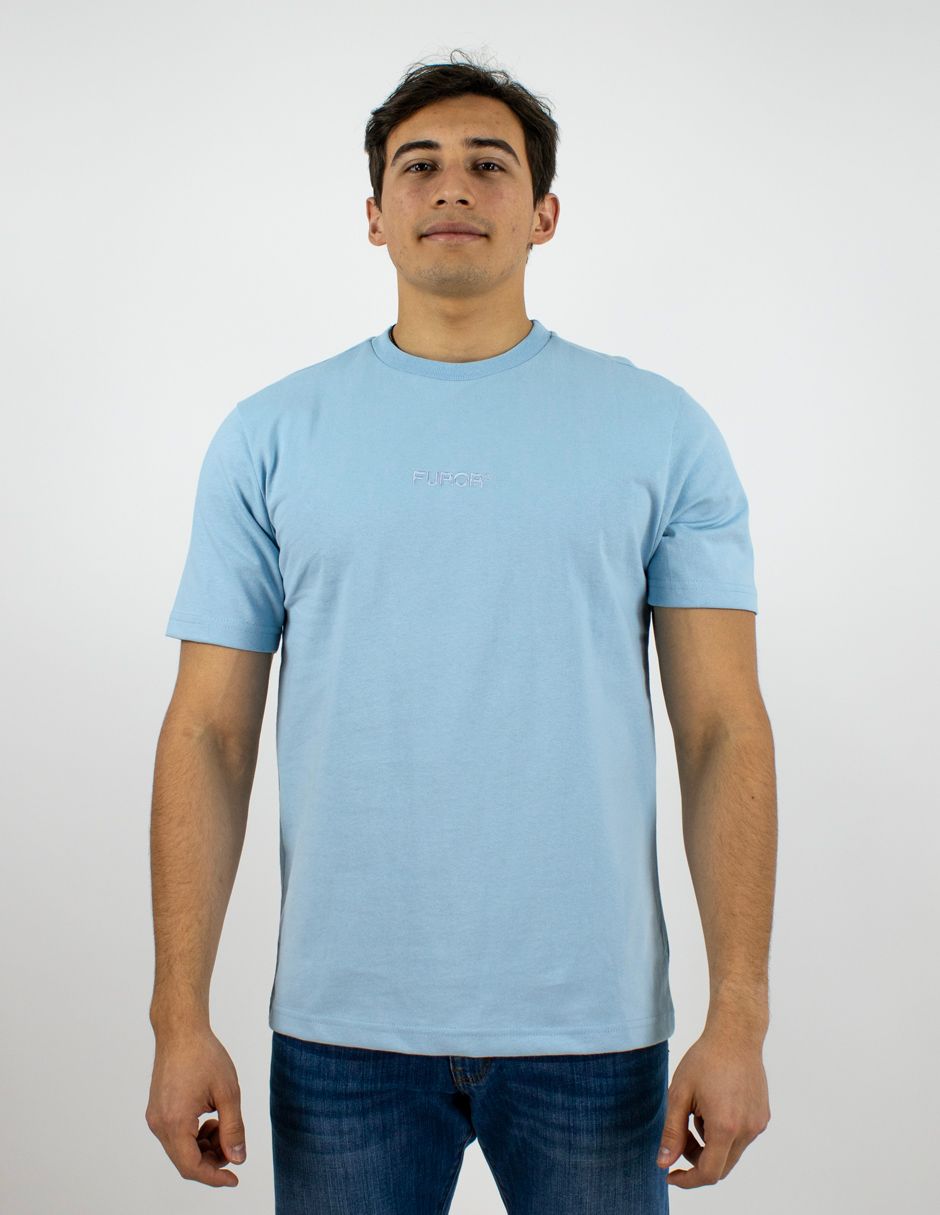 EXCLUSIVO SUBURBIA PFD08CELESTE Playera Furor Manga Corta Chifón Oversize Celeste