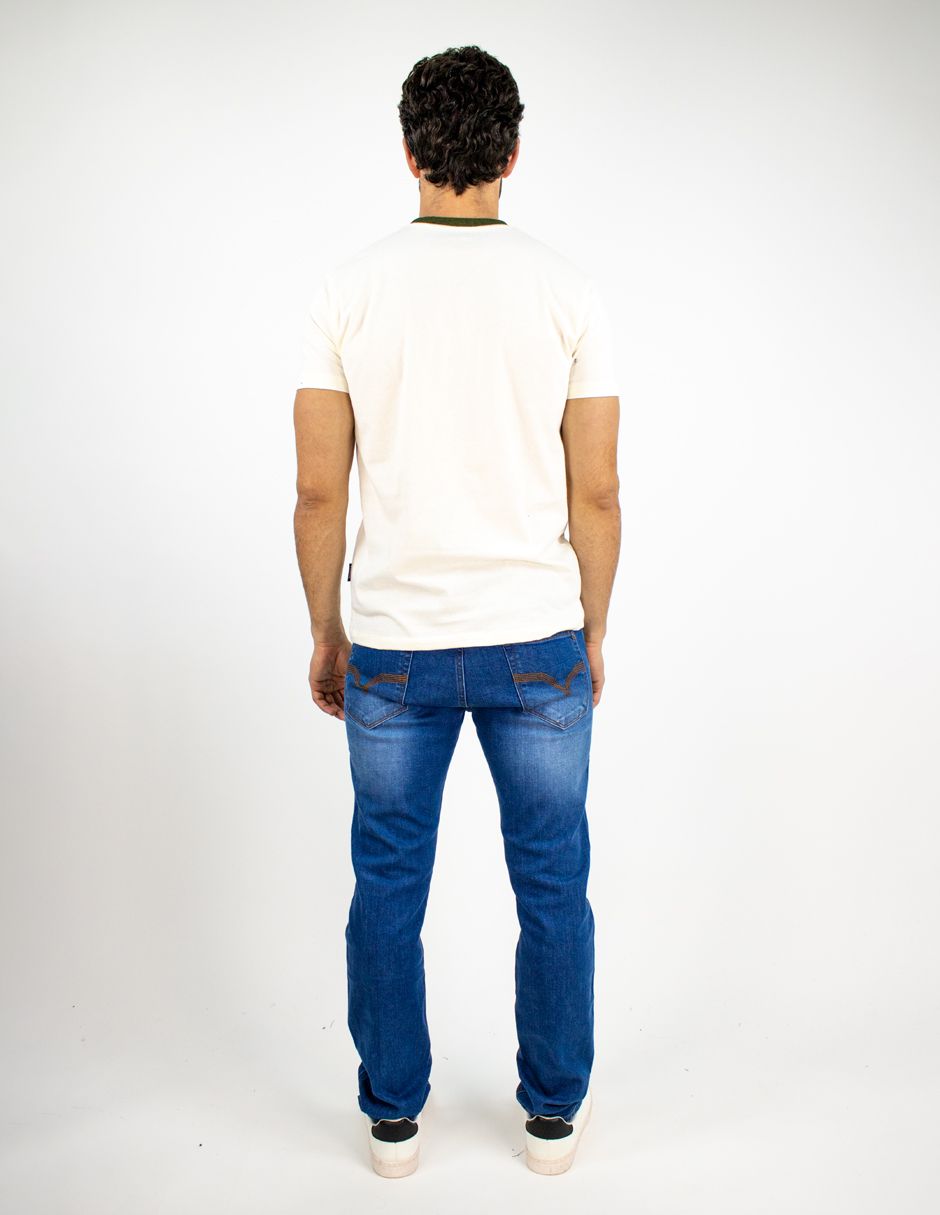 EXCLUSIVO SUBURBIA RETAILB Playera Furor Manga Corta Chifón Slim Beige