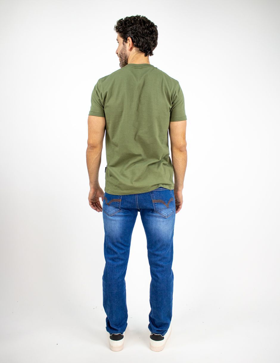 EXCLUSIVO SUBURBIA RETAILV Playera Furor Manga Corta Chifón Slim Verde