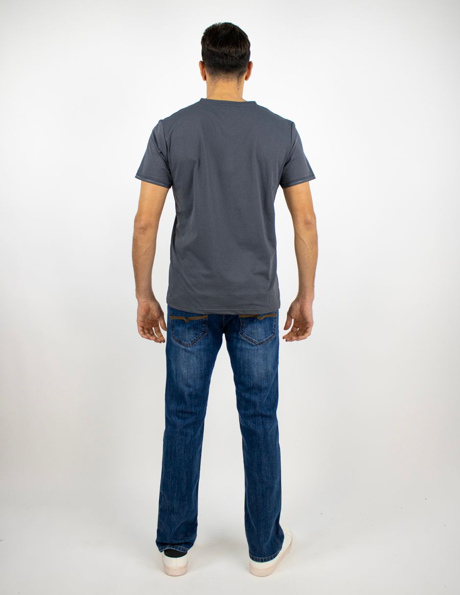 EXCLUSIVO BOUTIQUES T10404850 Playera Furor Manga Corta Cuello V Stretch Slim Oxford