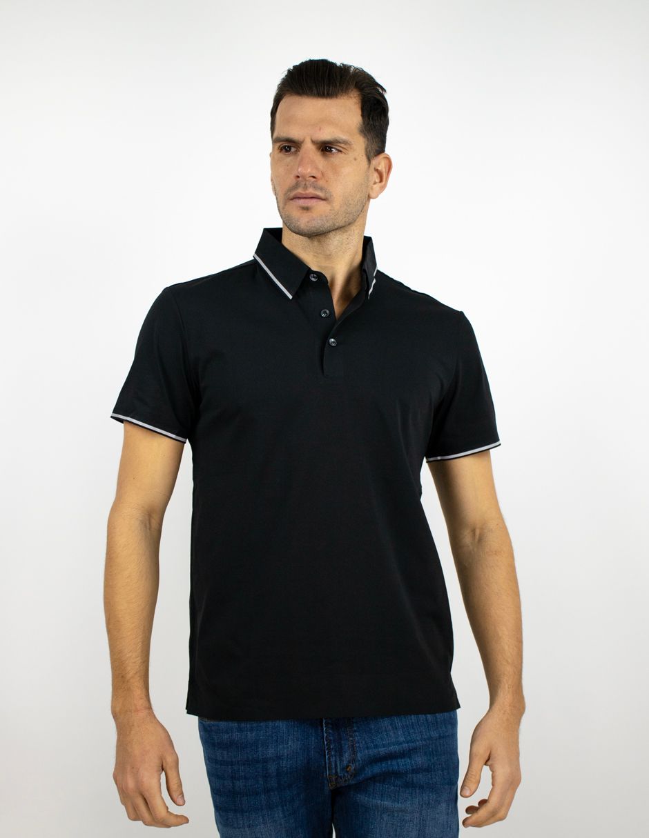 EXCLUSIVO BOUTIQUES T10404840 Playera Furor Polo Poliamida Negro