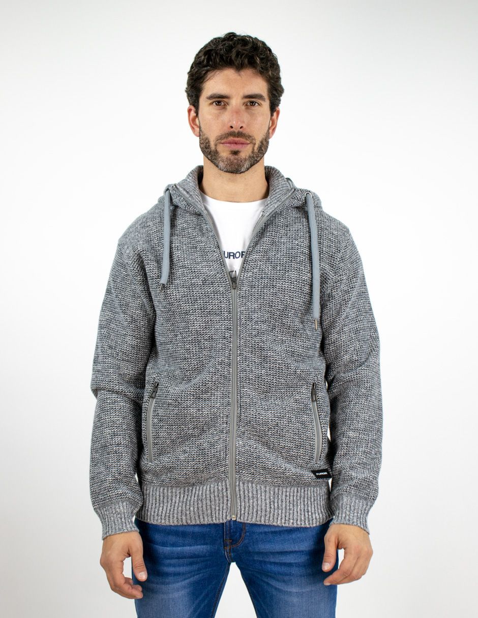 EXCLUSIVO SUBURBIA SFUR2510G Suéter Furor Con Capucha Waffle Poliéster Gris Jaspe