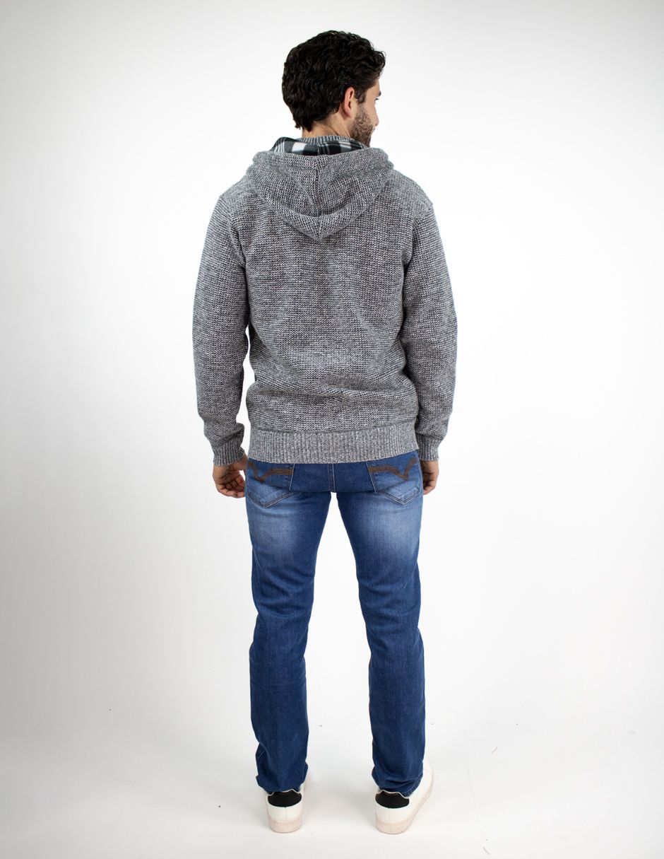 EXCLUSIVO SUBURBIA SFUR2510G Suéter Furor Con Capucha Waffle Poliéster Gris Jaspe