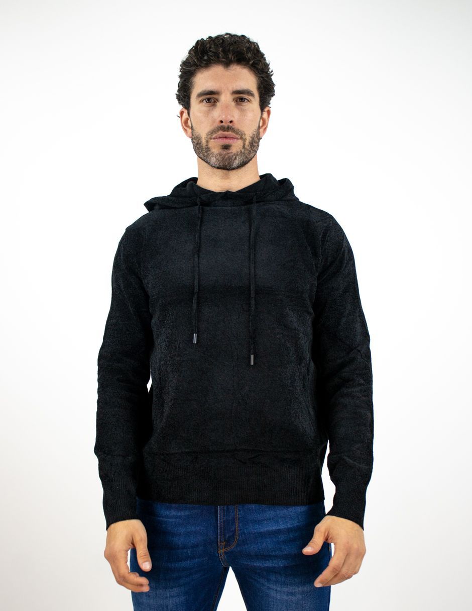 EXCLUSIVO BOUTIQUES T11900141 Suéter Furor Con Capucha Poliéster Negro