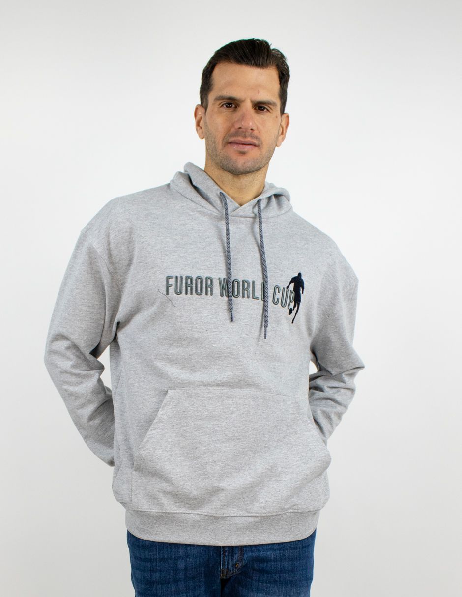 EXCLUSIVO SUBURBIA SDWORLDCUPJASPE Sudadera Furor Hoodie Bolso Canguro Poliéster Algodón Jaspe