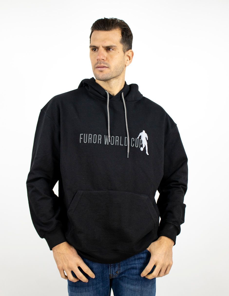 EXCLUSIVO SUBURBIA SDWORLDCUPNEGRO Sudadera Furor Hoodie Bolso Canguro Poliéster Algodón Negro