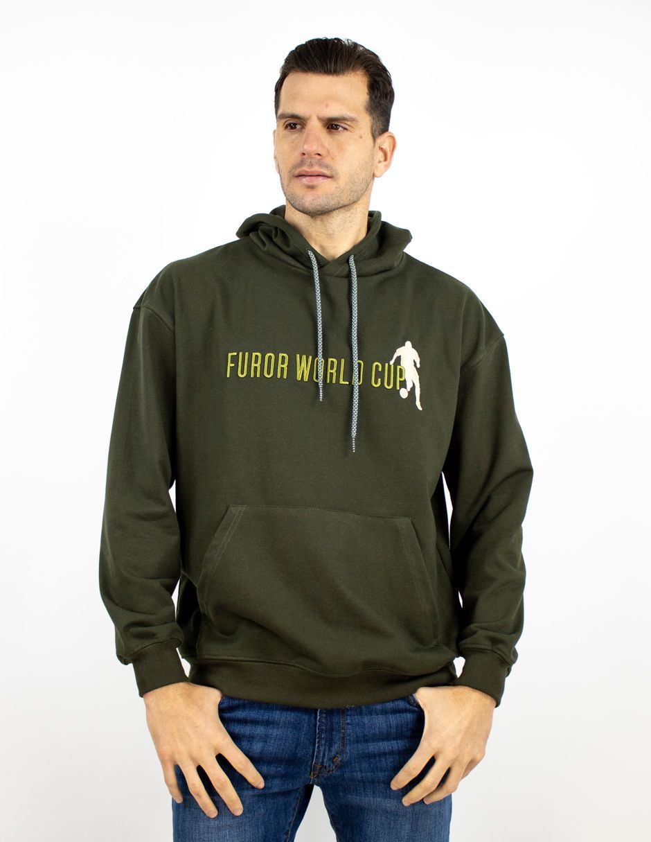EXCLUSIVO SUBURBIA SDWORLDCUPVERDE Sudadera Furor Hoodie Bolso Canguro Poliéster Algodón Verde