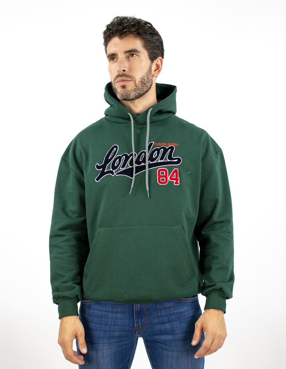 EXCLUSIVO SUBURBIA BRISTOL Sudadera Furor Hoodie Bolso Canguro Poliéster Algodón Verde