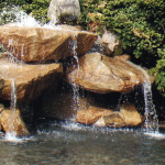 Mini Waterfall close up - Masonry Work in Crest Drive White Plains, NY