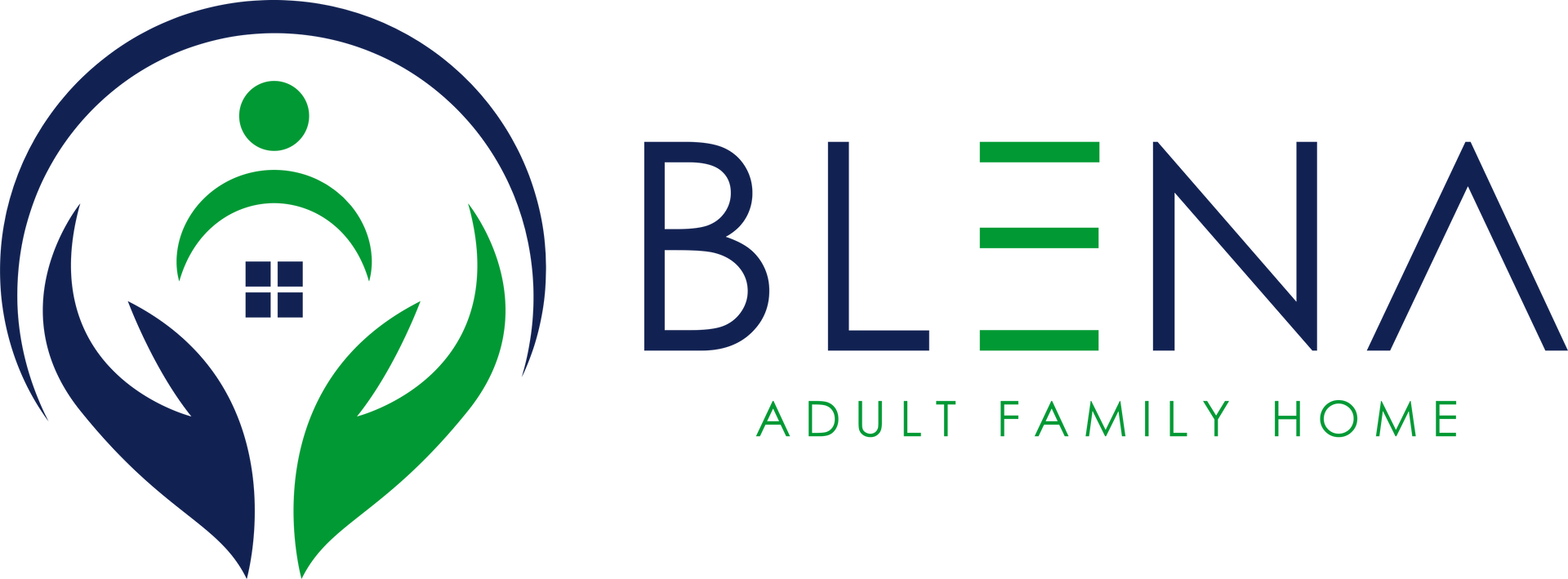 A logo for a company called blena adult family home.