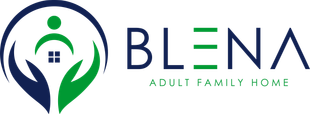A logo for a company called blena adult family home.
