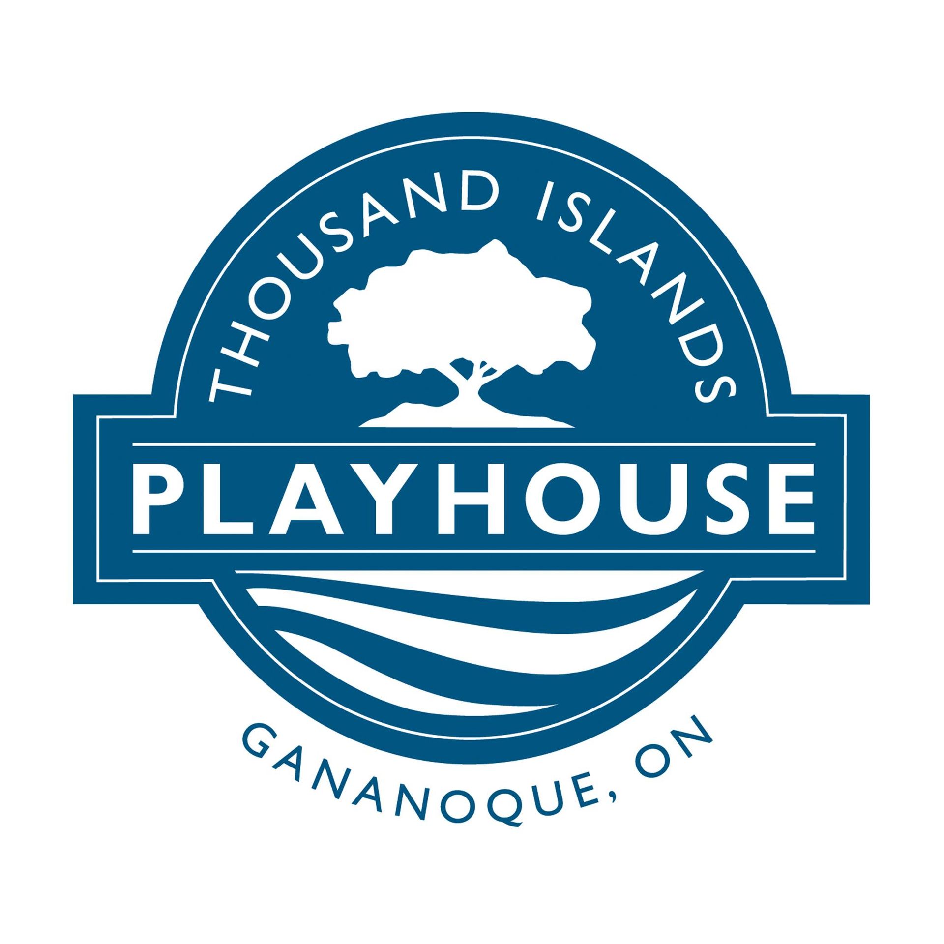 The logo for thousand islands playhouse in gananoque , on