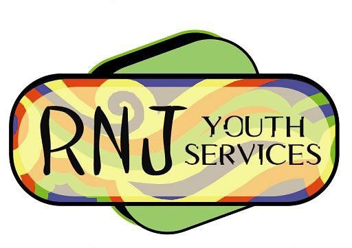 A colorful logo for rnj youth services
