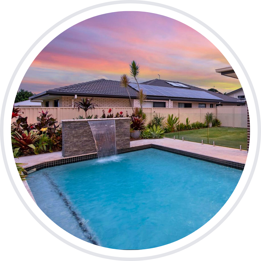 Waterline pool tile bands gold coast