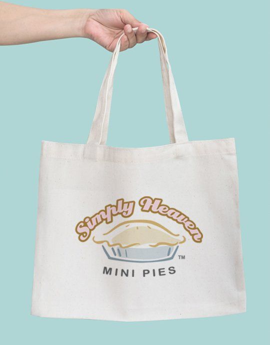 Sample of a logo and bag graphic design for a bakery.