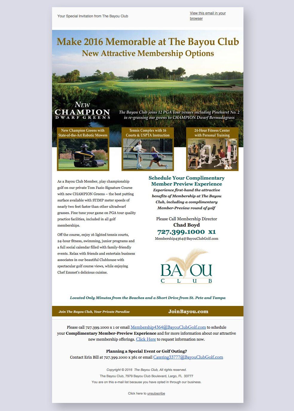 Country Club Funeral Home Brochure Design