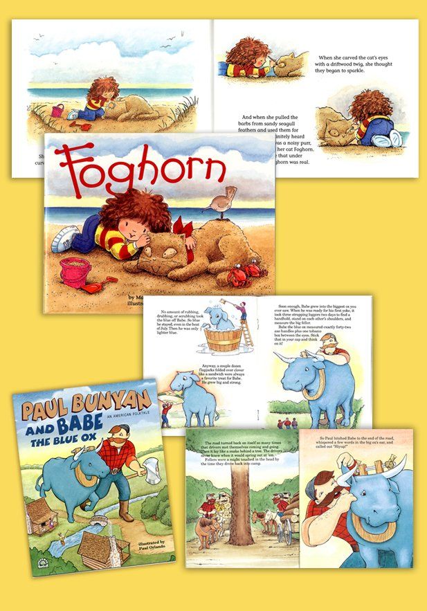 A sample of a children's book created with watercolor.