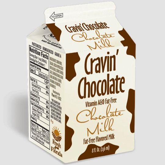 Sample of a bottle label package design for a regional dairy and juice company for schools and retail.