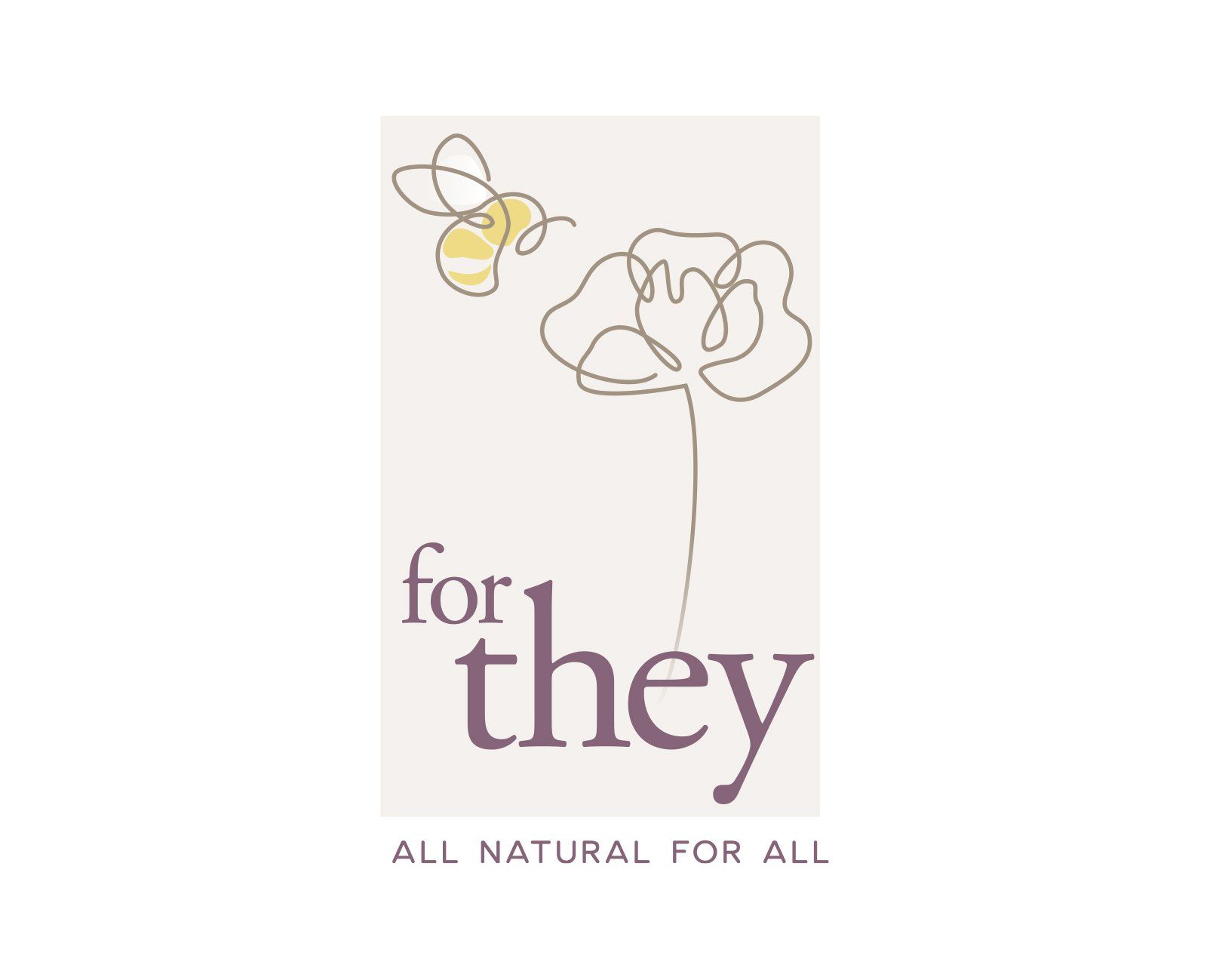 Sample of logo design for an all-natural hair and skincare products company.