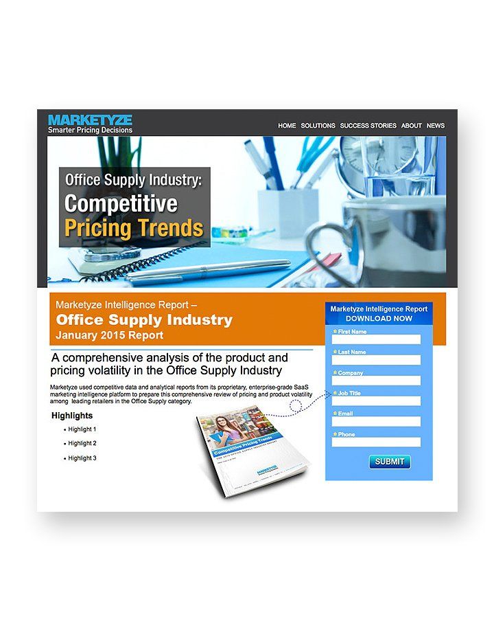 Sample of website design.