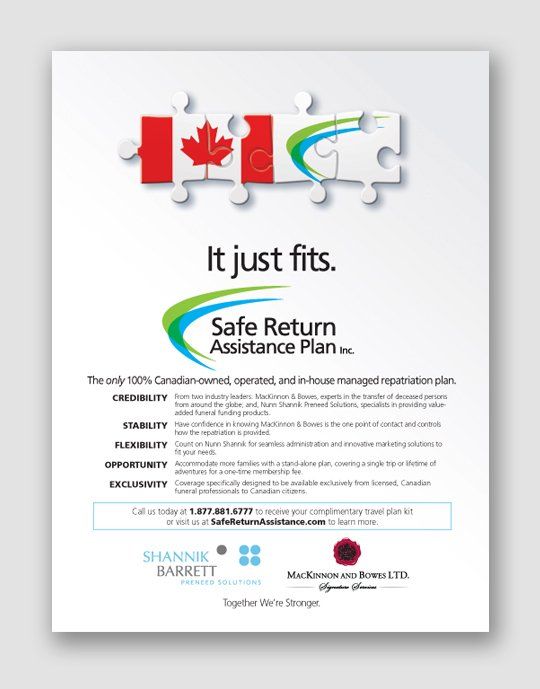 Trade ad design and writing  sample.