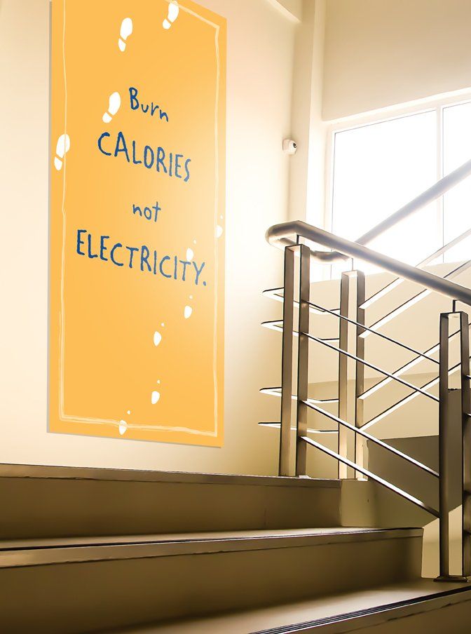 Large format sign design for interoffice use.