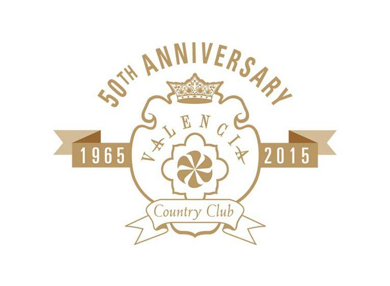Sample of a logo design indicia for a golf country club celebrating its 50th anniversary.