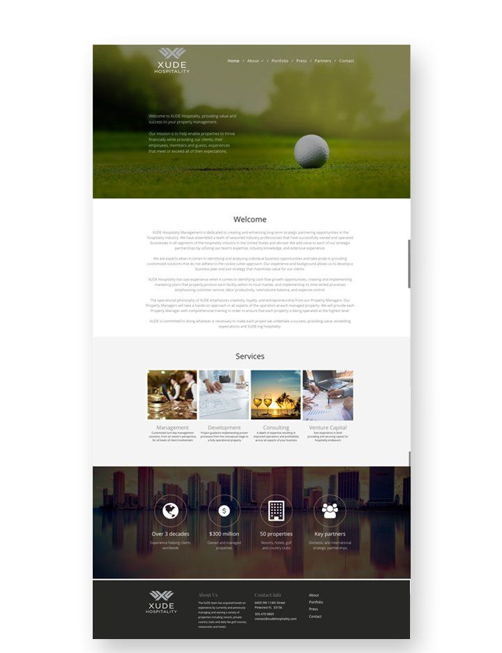 Sample of website design.