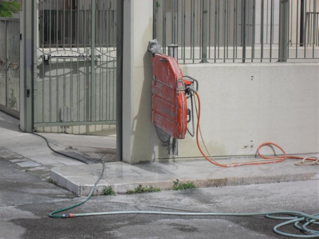 Macchinario per tagli su muro