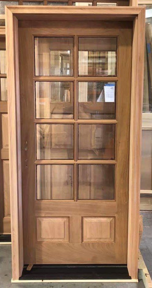 8 lite Mahogany exterior door