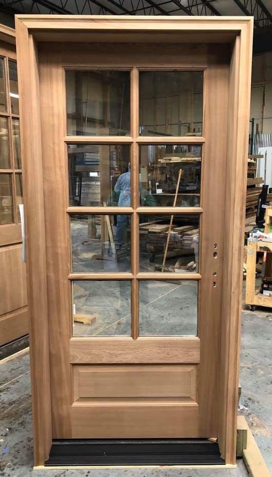 8 lite French door made from sapele mahogany