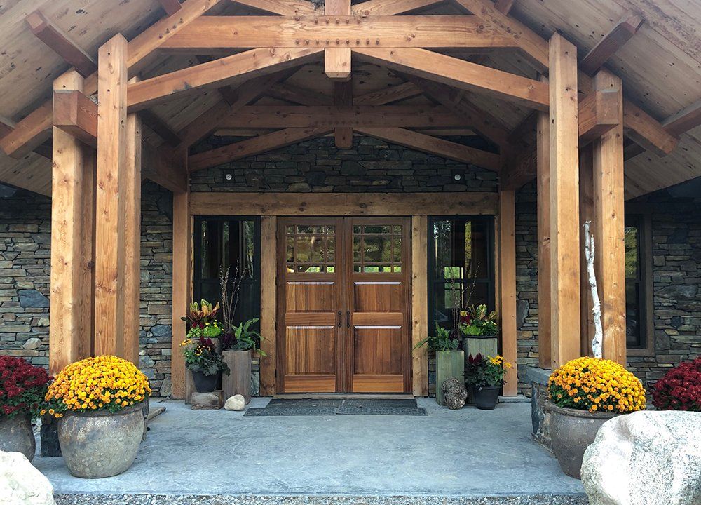 Mohagany wood double entry door