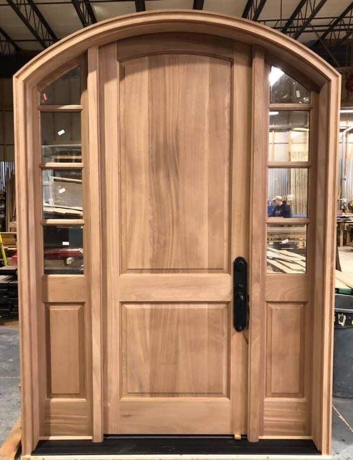 Mahogany Wood Arch top double door