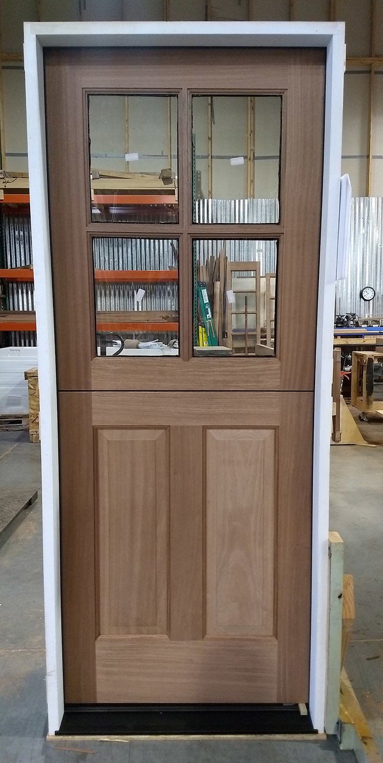 Mahogany exterior front door dutch door