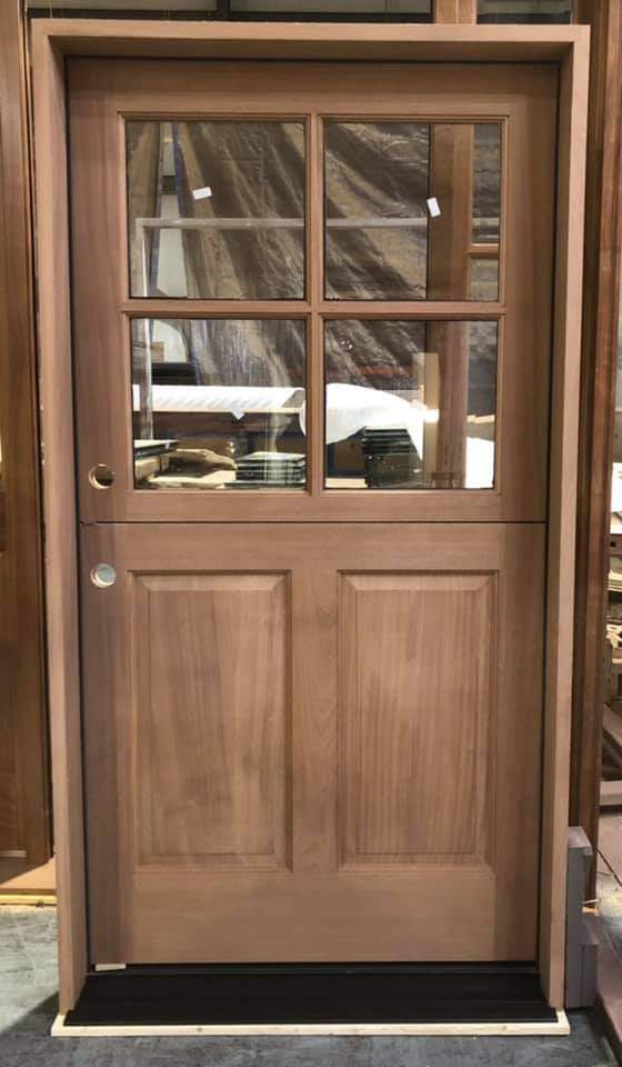 Mahogany exterior door