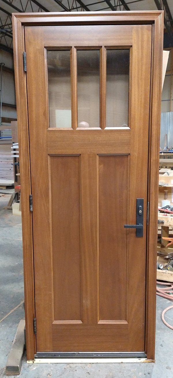 Sapele Mahogany Exterior craftsman style door