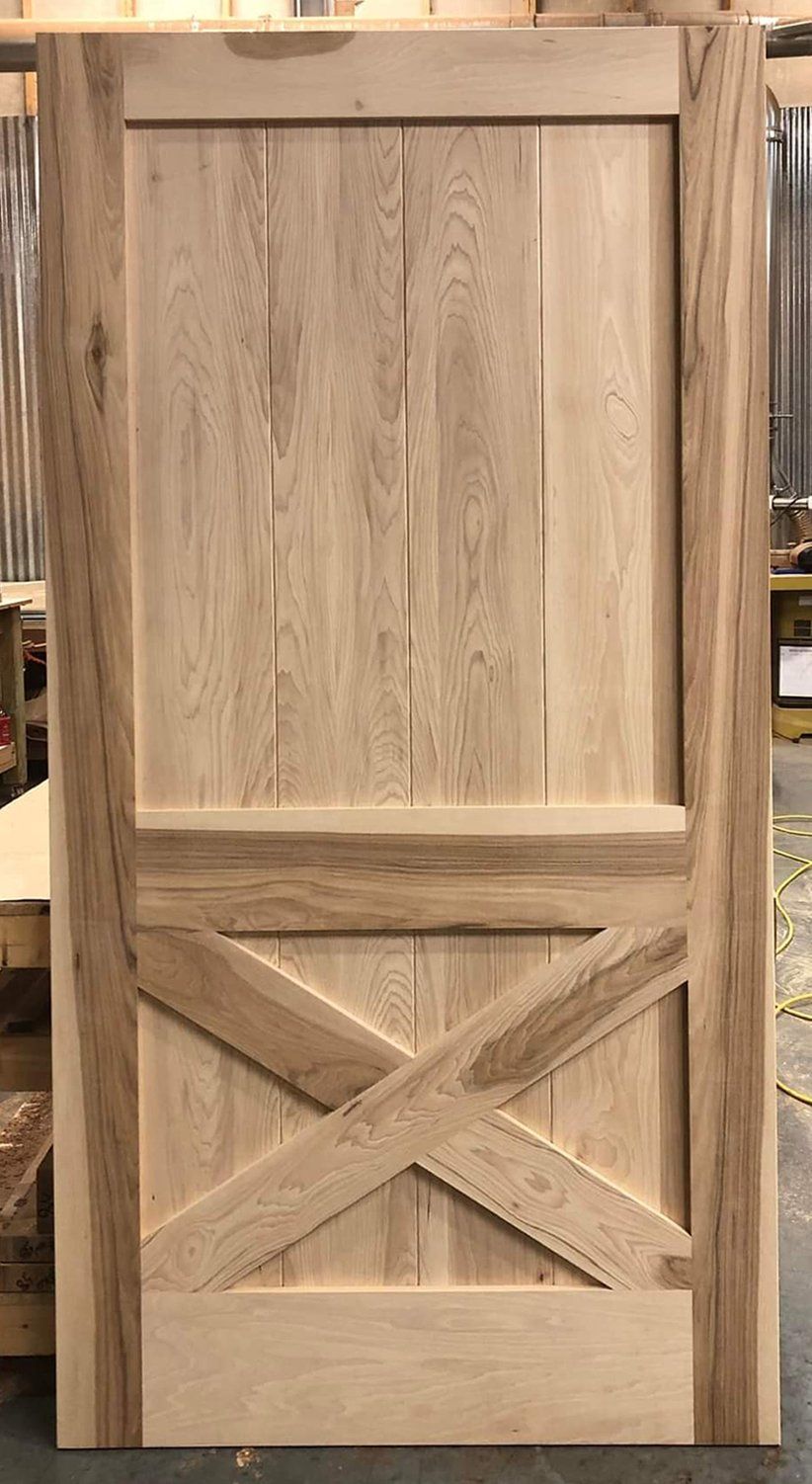 Interior Barn door shown unfinished
