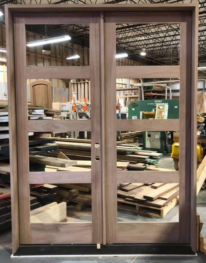 Modern double entry door